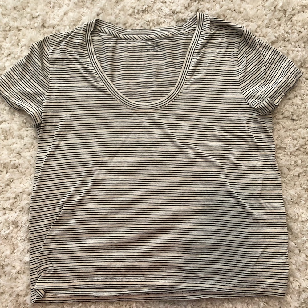 Madewell striped scoop neck t shirt